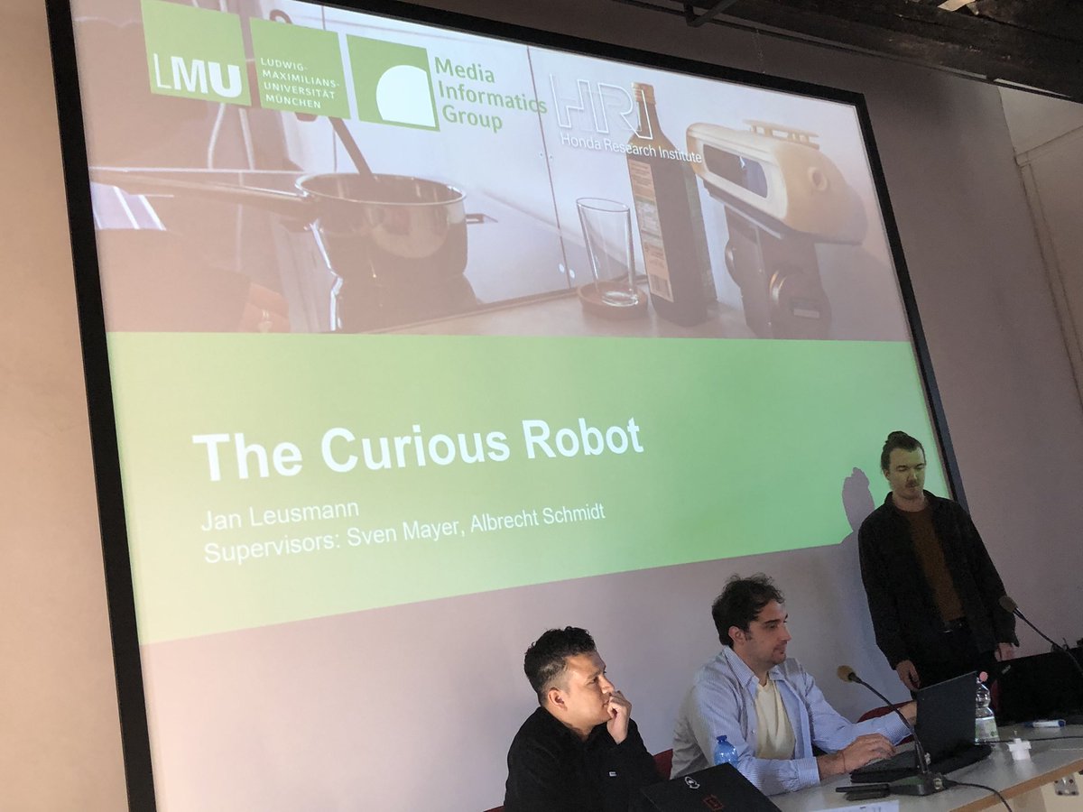 Jan Leusmann Talking about the curious robot at the #idc2022venice - new ideas in human robot interaction and in instructing robots (and lining it to explainable AI) @mayersn1802 <a href="/JanLeusmann/">Jan Leusmann</a>