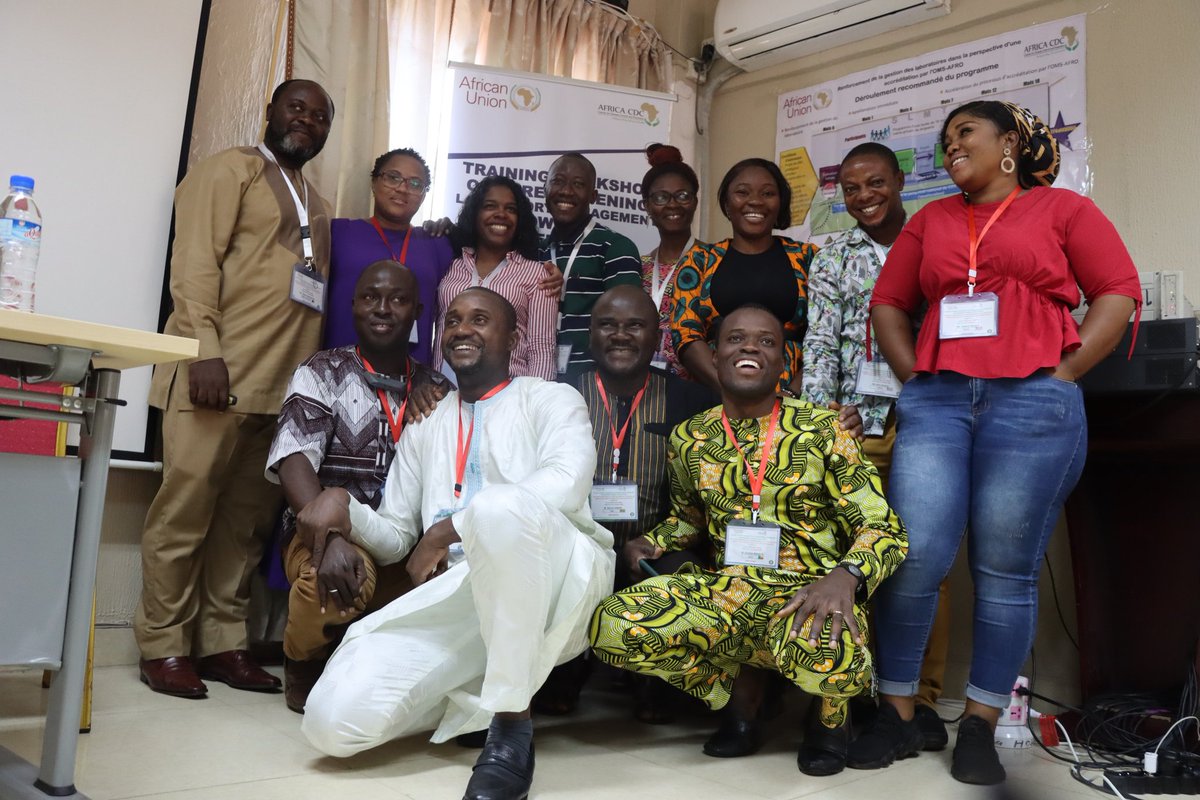 ghsscm's tweet photo. The #SLMTA2 training workshop, involving 18 laboratory professionals from #Liberia, Cape Verde, Sierra Leone, #Togo, #Benin, and #Mali, has just ended in Monrovia-Liberia.
#GHSS organized this workshop as part of the #RISLNET project for West Africa, funded by @AfricaCDC. https://t.co/AuvXgHUrsc