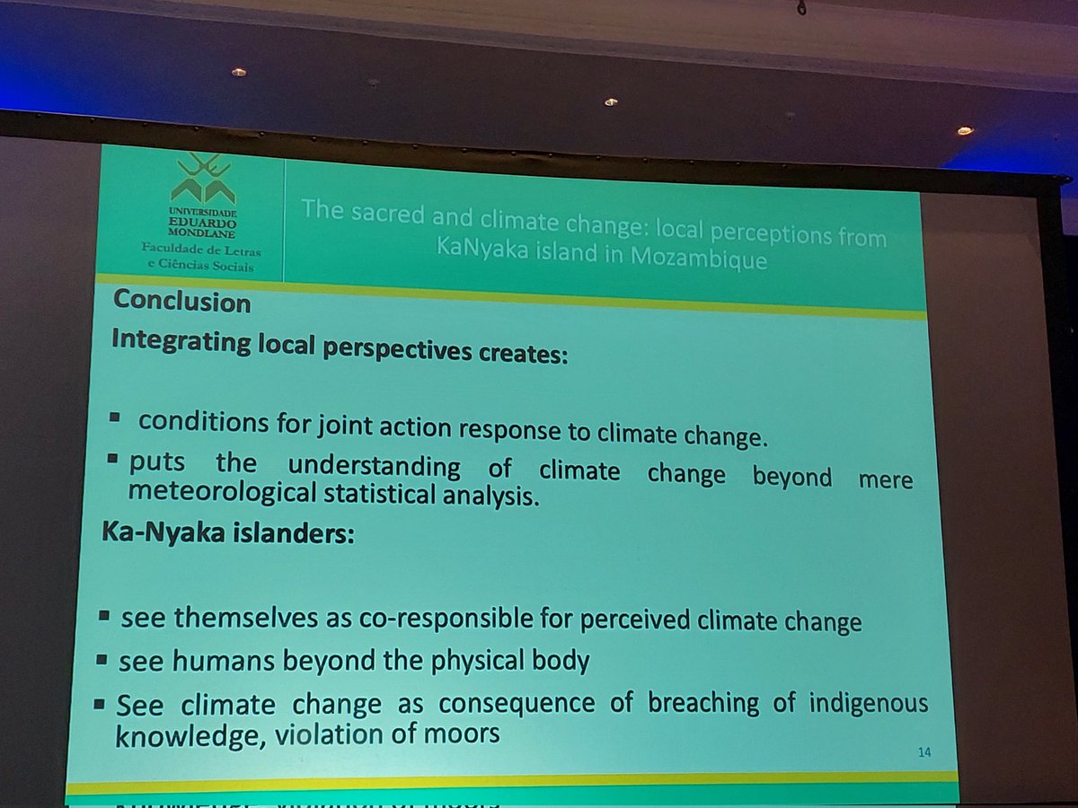 Ecological and social systems are inextricably connected. Understanding the relationships between ecosystems and the people embedded in them, valuing TEK, and working with and for communities is central to preparing for a future under climate change. Malino Mubai @ #WIOMSA2022