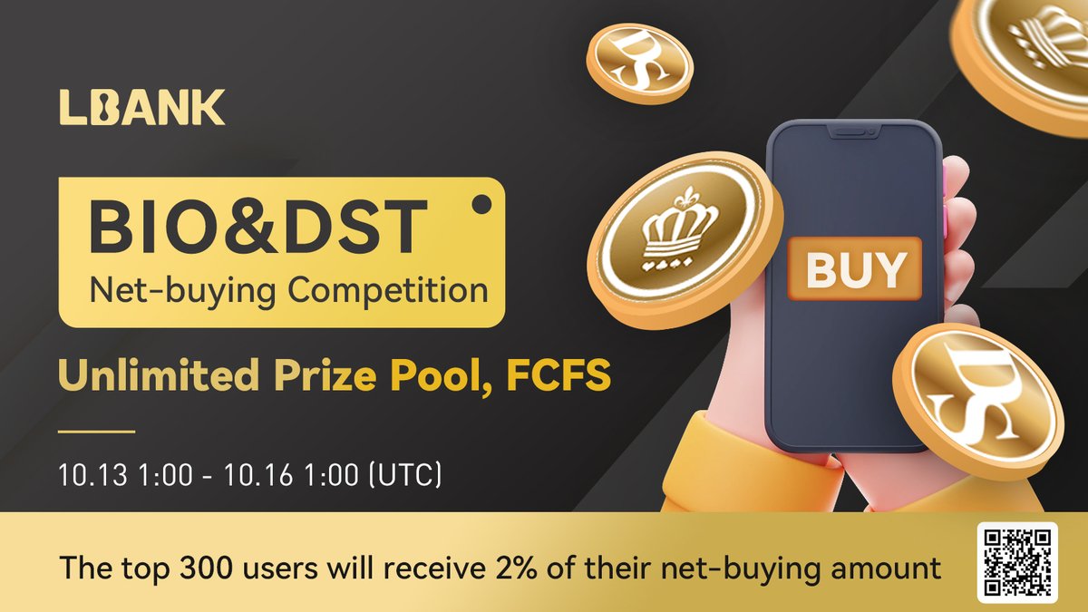 🌅 BIO&amp;DST Net-buying Competition with Unlimited Prize Pool  

🗓  Activity Time: 10.13 01:00 – 10.16 01:00 (UTC)

💡  Details: bit.ly/3fR8UjT

#crypto