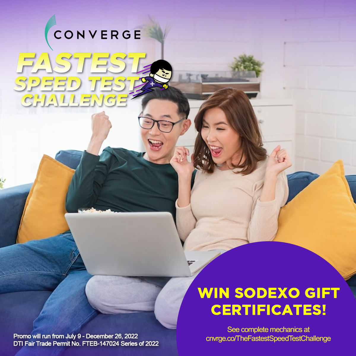 ExperienceCNVRG's tweet photo. Nakapag #FastestSpeedtestChallenge na ba ang lahat? Kung hindi pa, sumali na at may chance ka pa na manalo ng Sodexo Gift Certificates. Speed test lang araw-araw dahil dobleng bilis at dobleng saya na ang FiberX Plan 1500 mo!
See our full mechanics at https://t.co/elzaQXbrO5. https://t.co/3tYJrx0JoG