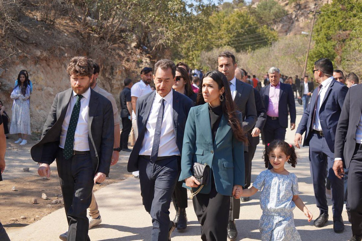 NadiaMuradBasee's tweet photo. Thank you to @FranceBagdad for joining me at Lalish and supporting my trip to Sinjar. The French government's dedication to the Yazidi community and the Sinjar region is felt by me, my team, and the entire Yazidi community. We are incredibly grateful. https://t.co/XFLJgyZbZm
