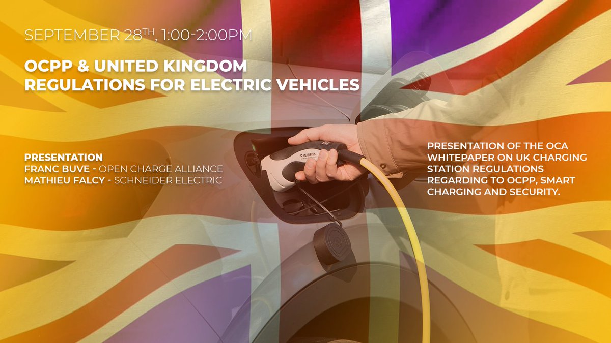 Did you miss our webinar on #UK #EV Regulations regarding #OCPP and Smart Charging? You can watch the entire session on our Youtube channel: youtube.com/watch?v=zgNq3C…