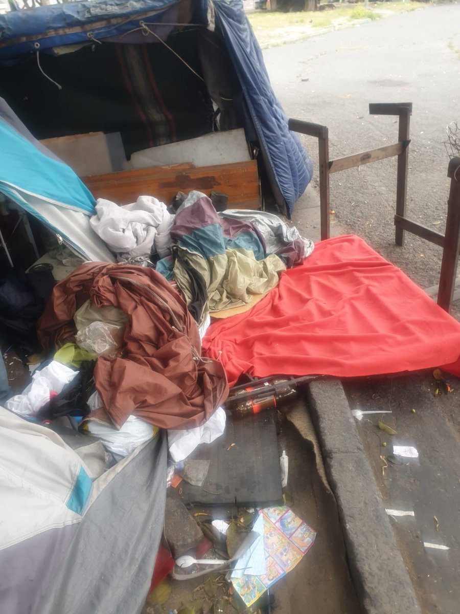 NdifunaUkwazi's tweet photo. But this morning, the people in the District 6 parking lot were again visited by the City’s Law Enforcement Unit who tore open and searched the homes of the people despite being interdicted not to. https://t.co/wJ2guKUtK5