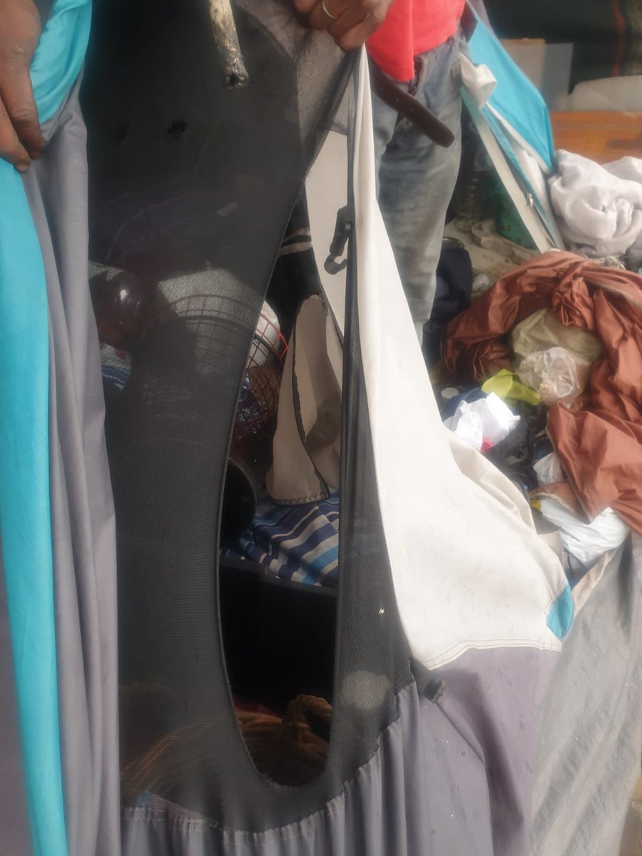 NdifunaUkwazi's tweet photo. But this morning, the people in the District 6 parking lot were again visited by the City’s Law Enforcement Unit who tore open and searched the homes of the people despite being interdicted not to. https://t.co/wJ2guKUtK5