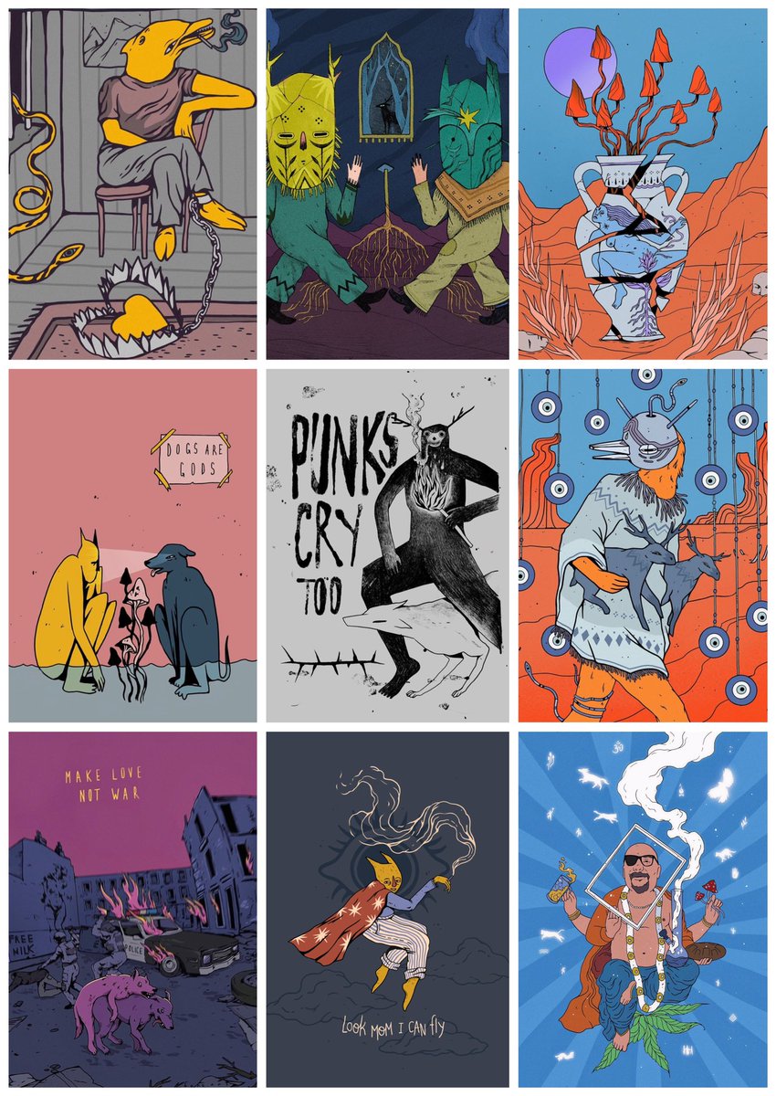 GM  #PortfolioDay 🌞 

My name is Oly. I am an artist from Siberia. My religion is dogs and mushroom stories from deep in the woods. Art does not let me fade away.🧿
Always open to job offers