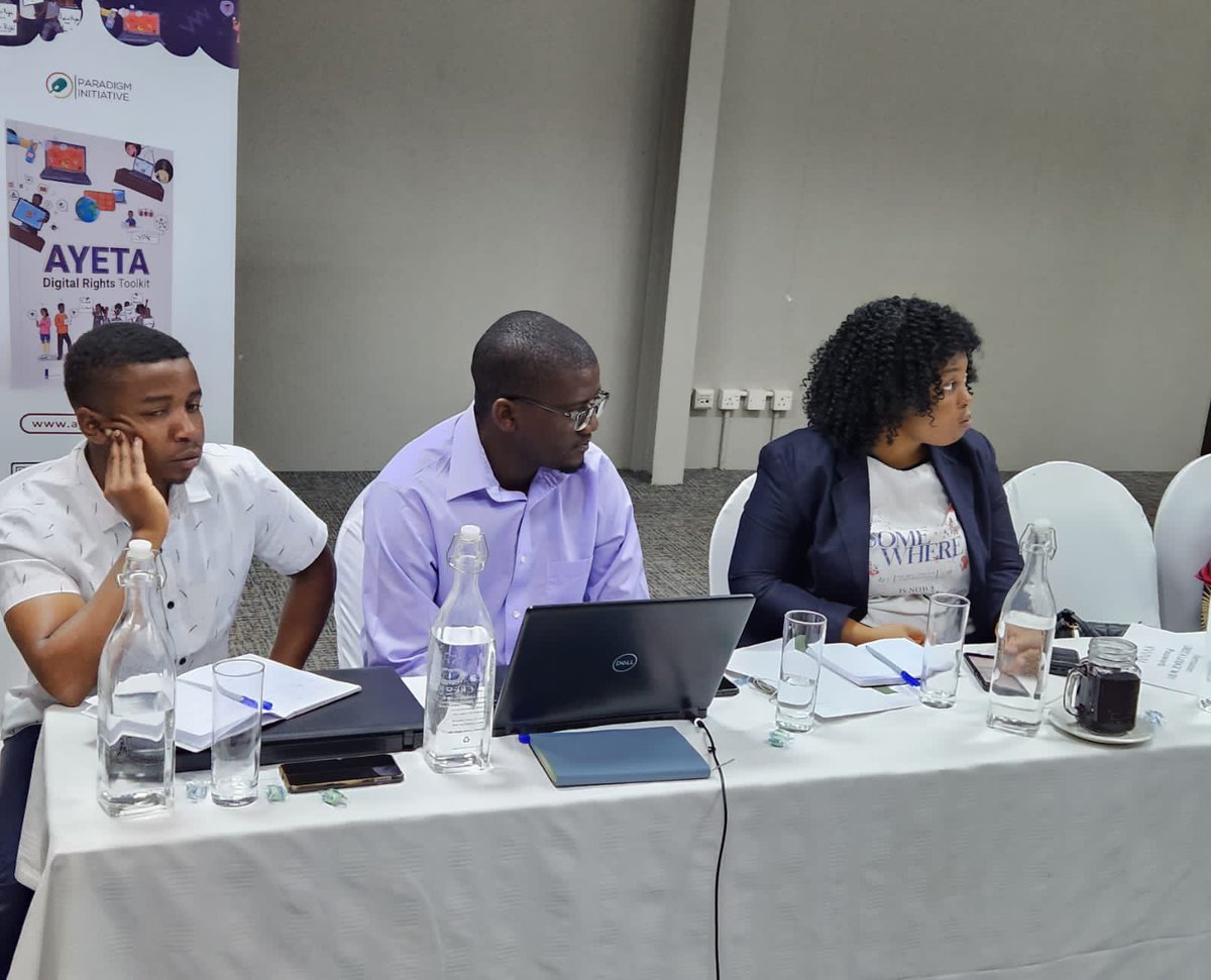 Paradigm Initiative (PIN) (@paradigmhq) on Twitter photo Day 1 of the #PINFestival2022 with the Digital Rights Academy.
Pictures of @nompilo_simanje making a presentation on the State of Internet Freedom in Zimbabwe. Day 1 of the #PINFestival2022 with the Digital Rights Academy.
Pictures of @nompilo_simanje making a presentation on the State of Internet Freedom in Zimbabwe.