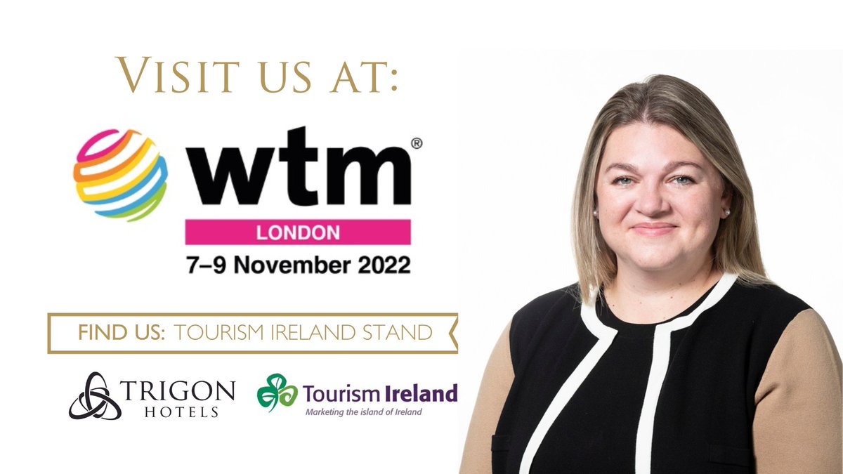 We're heading to @WTM_London! Make an appointment to meet our Corporate Sales & MICE Manager @kyliebasnett at Stand UKI300. 
Email: kbasnett@trigonhotels.com 
#Cork #PureCork #CorkCity #WTMlondon