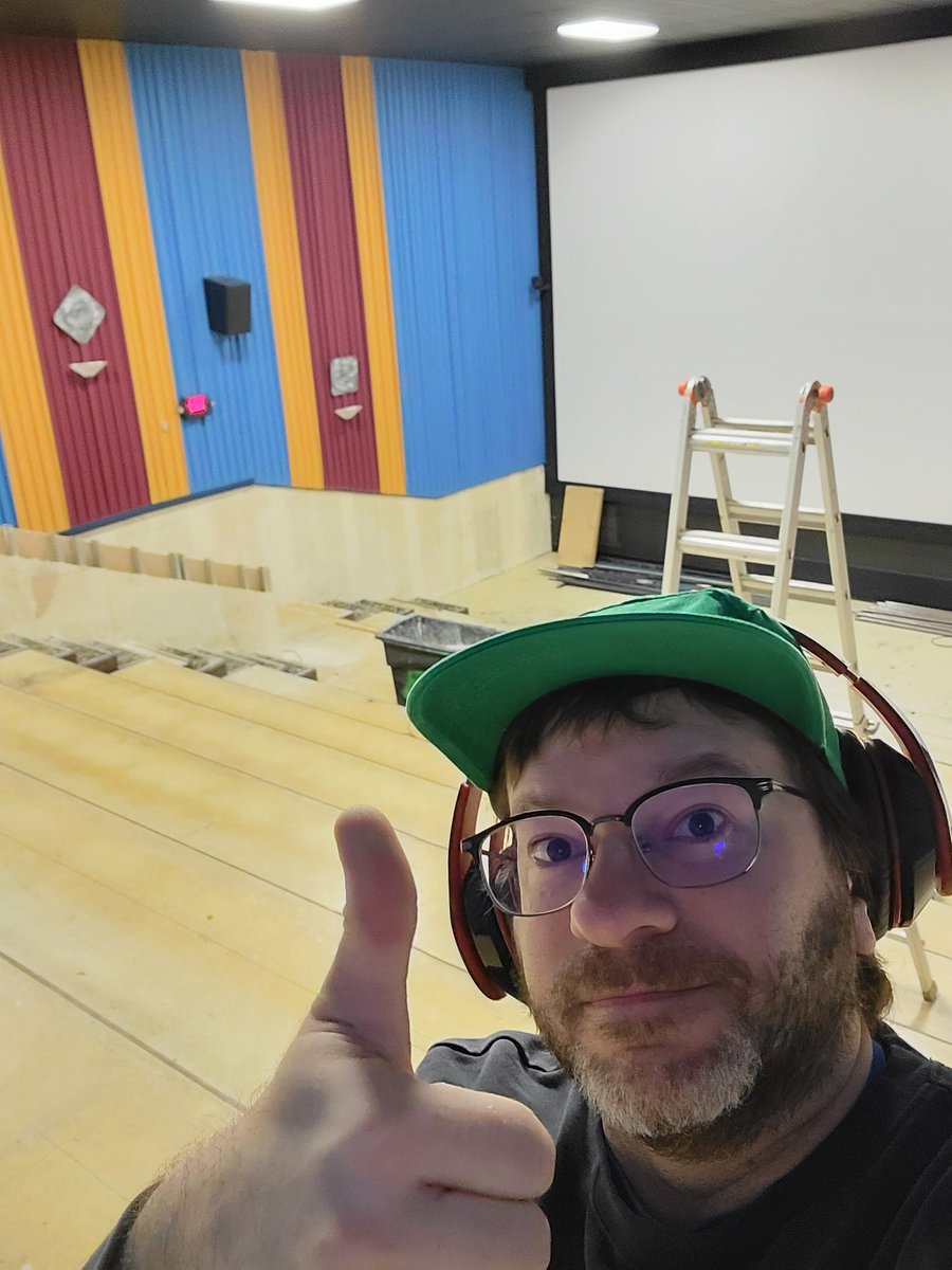 FoxCatChris's tweet photo. Remodeling a theater, but I'd rather be watering plants. https://t.co/rNvi8nTC7t