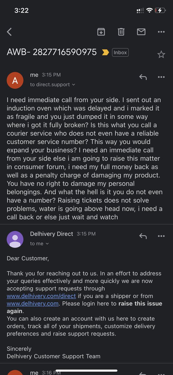 ayanaghosh's tweet photo. And when we mail them out, this is what they do by sending auto mails. I humbly request @consumerforum_  to take steps regarding this worst company who cheats consumers in name of services https://t.co/rZAzfE9J6U