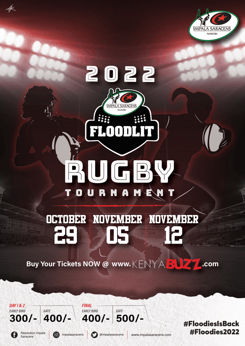 The tournament which has traditionally been played as the curtain raiser for the rugby fifteens season, will make a return after a two-year hiatus occasioned by the Covid-19 pandemic.

Get tickets to #ImpalaFloodlit on : 
kenyabuzz.com/events/event/i…