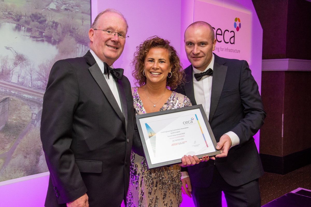 HIGHLY COMMENDED! Fantastic achievement to receive a Social Value commendation at the <a href="/CECANW/">CECA North West</a> Annual Awards 2022 for our work on the impressive A590 Cross-a-Moor Roundabout Scheme, Ulverston for <a href="/HighwaysNWEST/">National Highways: North-West</a>.