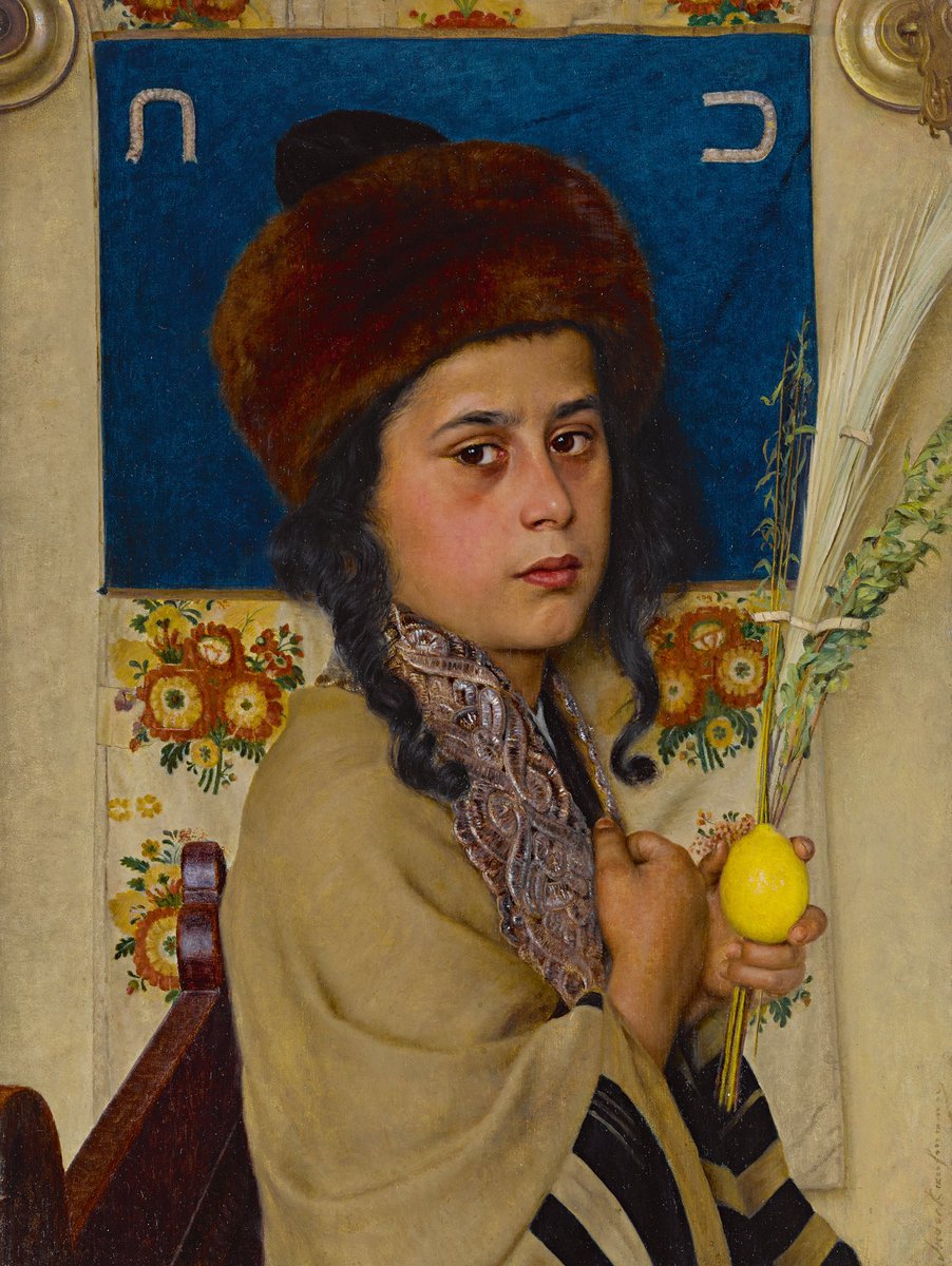 Sukkot, 1800s.

" Isidor Kaufmann (1853-1921) ,born in the Kingdom of Hungary, present day Romania. He documented Hasidic life in paintings during his travels of Eastern Europe."