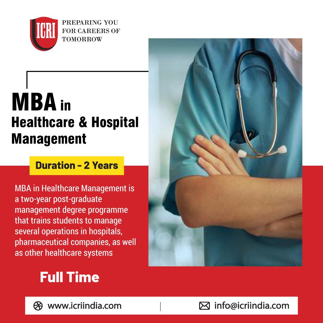 MBA in #Healthcare &amp; Hospital Management

MBA in Healthcare Management is a two-year post-graduate management degree programme that trains students to manage several operations in hospitals, pharmaceutical companies, as well as other healthcare systems.