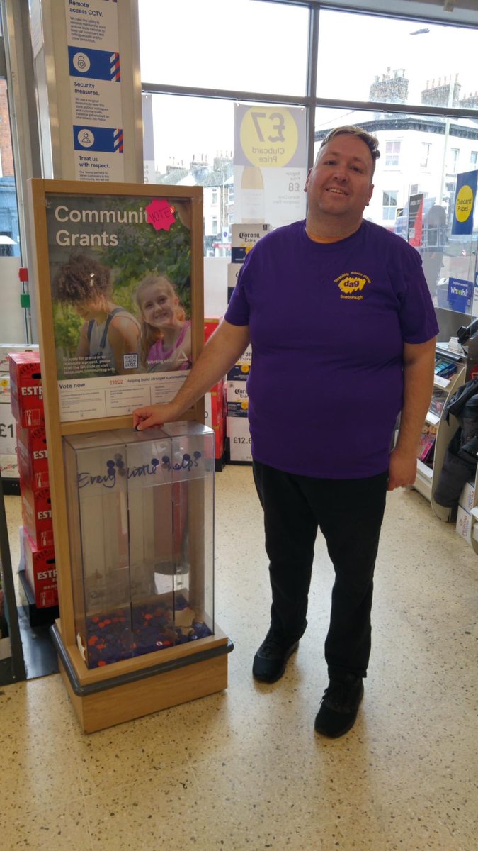 DAG is in the Tesco blue tokens customer vote until midJanuary in Tesco stores Scarborough Castle Road, Burniston Road and Westwood Superstore 

The money will go towards funding DAG treats project if you would like to vote for DAG it would mean treats can continue its activities