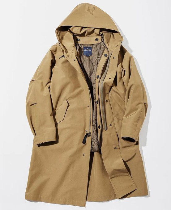 3wayフーデッドコート、うーんコートは去年買ったしでもカーキのコートいいな。えへへ、穴掘って埋まる時にもいいですよね 