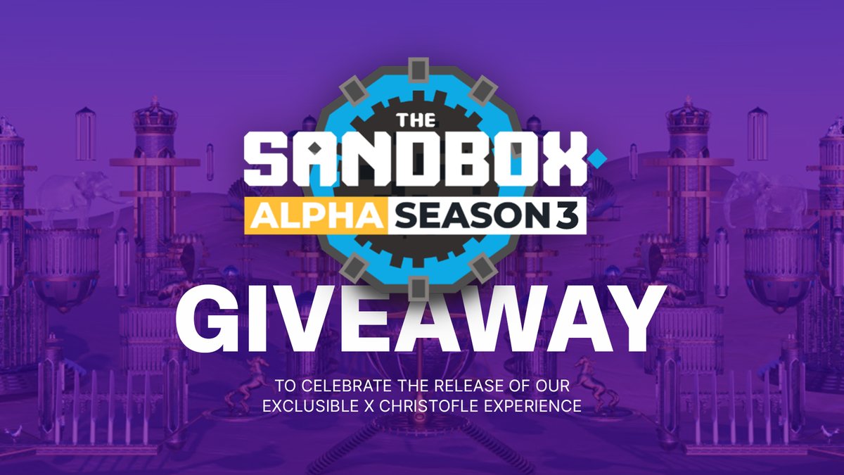 ExclusibleAGOff's tweet photo. ✨ NFT GIVEAWAY ✨

To celebrate the opening of our @exclusible x @Christofle1830 experience in the @TheSandboxGame Alpha V3, we are pleased to give away :

🎁 2x The Sandbox Alpha Pass V3!

To Enter:
✅https://t.co/uh72kKjZ69
✅Tag friends
✅comment

#WL #NFTGiveaway #WLGiveaway https://t.co/9ESNDjtXPV