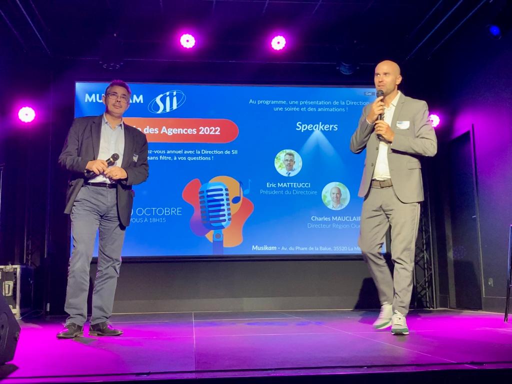 #TournéeAgencesSII 🇫🇷 C'est au tour de <a href="/sii_ouest/">SII Ouest</a> d'accueillir Eric Matteucci et <a href="/CharlesMAUCLAIR/">Charles Mauclair</a> ! Au programme 👉actualités, engagements #RSE, #QVT et perspectives 2023. Une très belle occasion d'aller à la rencontre de nos collaborateurs qui étaient près de 200 hier #Rennes