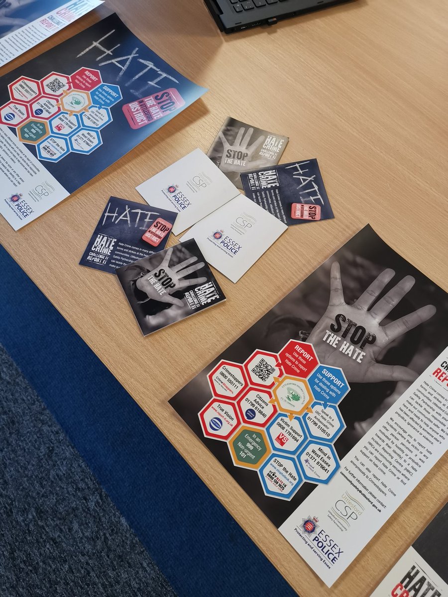 This week is Hate Crime Awareness Week.
Today we are at Great Dunmow Library until 1pm.
Come down and see us. 
#StopTheHate