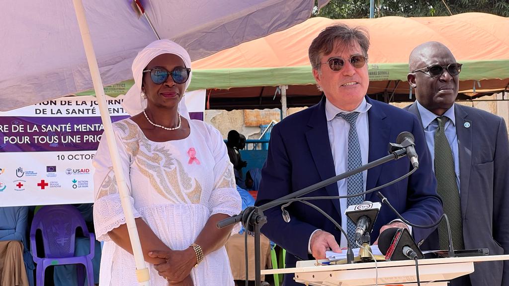 OMSNiger's tweet photo. Lancement par @MSP_Niger de la semaine de consultations gratuites et Conseils en Santé mentale du 10 au 14 oct.2022 à l'occasion de la célébration de la Journée mondiale de #santémentale 2022 avec l'appui de @OMSNiger, @UNHCRNiger, @OIM _Niger, @Coopi ,@CNigerienne,@apbe_officiel https://t.co/mXcPTYDrHc