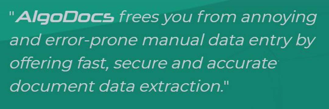 AlgoDocs's tweet image. #AlgoDocs is an automated data extraction platform.

Try AlgoDocs for free 
algodocs.com 

#Ocr #Image_to_text #Data_extraction_from_PDF_and_images #Convert_PDF_to_Excel_using_AlgoDocs