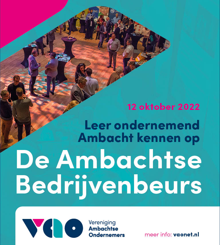 Morgen is het eindelijk zover: de Ambachtse Bedrijvenbeurs van de VAO! Vanaf 16.00 uur heten we je van harte welkom bij Albeka op Noordeinde 206. Tot morgen!!