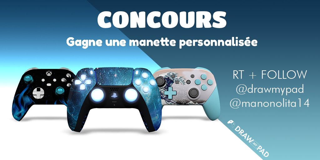 Manonolita14's tweet image. 🎃 CONCOURS 🎃

Avec @drawmypad on vous fait remporter la manette personnalisée de votre choix !

Pour participer c'est très simple :

👉RT 
👉Follow @drawmypad &amp;amp; @Manonolita14 
👉Tag un ami en commentaire 

Bonne chance à tous 🍀
