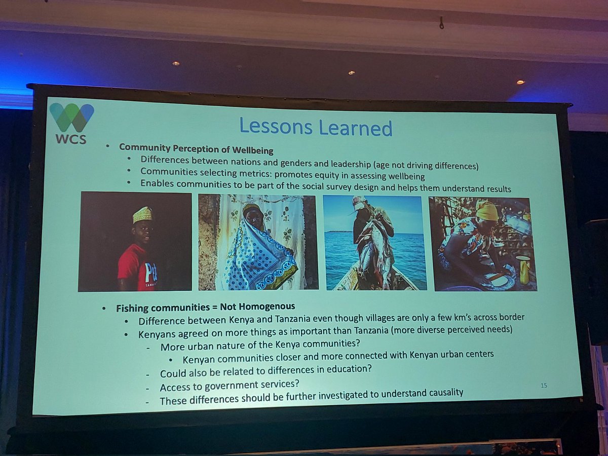 Wellbeing is an emerging priority in social-ecological research, but surveys are often generic &amp; shaped by researcher's perceptions. <a href="/JeniOLeary/">Dr. Jennifer O'Leary</a> and <a href="/wcs_kenya/">WCSKenya</a> show there's a lot of variation in what communities &amp; individuals think is important for their wellbeing. #WIOMSA2022