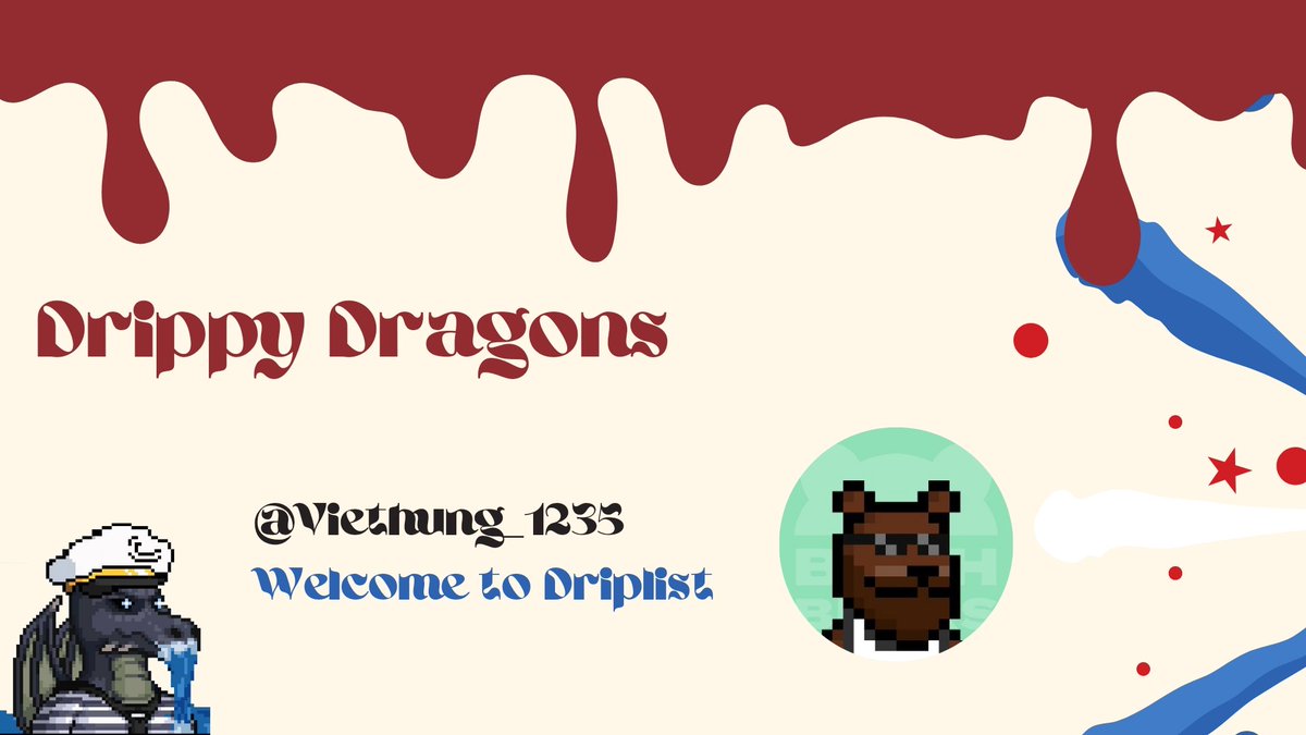 driplist1's tweet photo. Welcome @viethung_1235  to the DripList

@aptosdragons_

join the discord to apply.
https://t.co/rwcKnRjng5 https://t.co/xpZ5dnLCVW