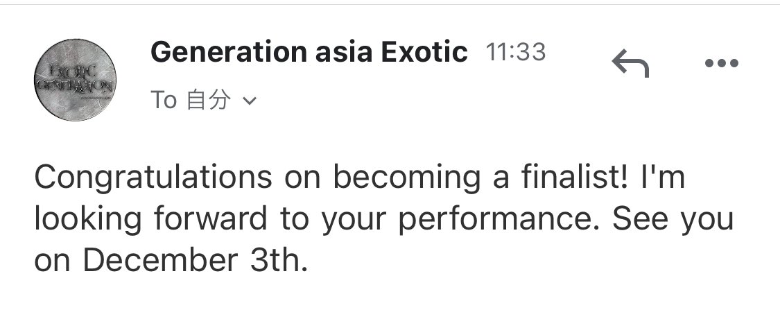 kcmryk's tweet photo. Exotic generation Asiaの予選通過したよー🥺しかも2部門…ソロは無理かと思ってたから嬉しい！
12月には韓国だー！　#exoticgeneration https://t.co/AoyXTDGzcR
