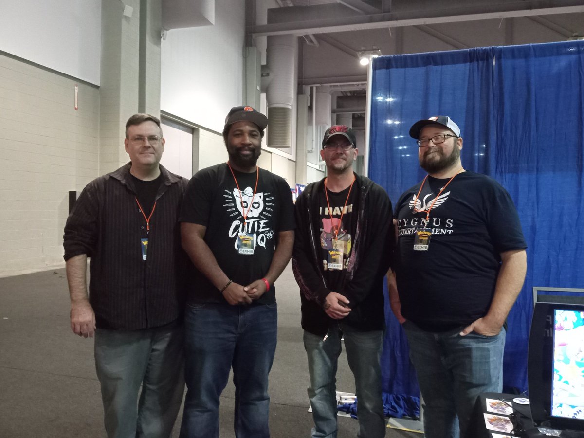 NinjaGateStudio's tweet image. Love hanging out with these guys! It's a treat to see them every year! @IQ_Adventures @russ_kumro @NinjaGateStudio check out our titles JamJam and Jelly, Colossal Cave and of course Pretty Kitty Fuzzy.