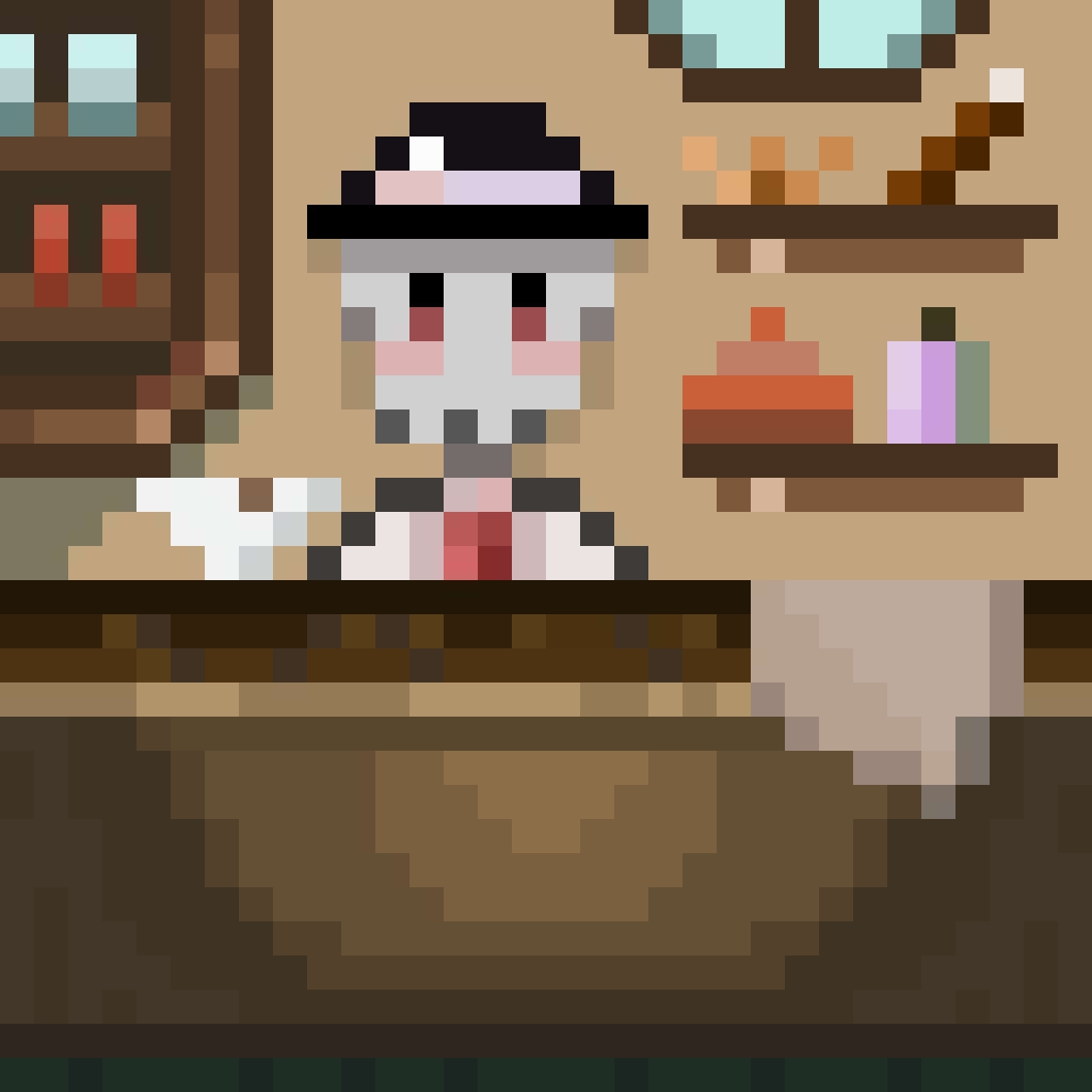 JoestarAne's tweet photo. Apenas um barzinho com um nobre esqueleto neleโ
#pixelartist #pixelart #gamepixel #art #bar #desenho https://t.co/5x7A2KQmke