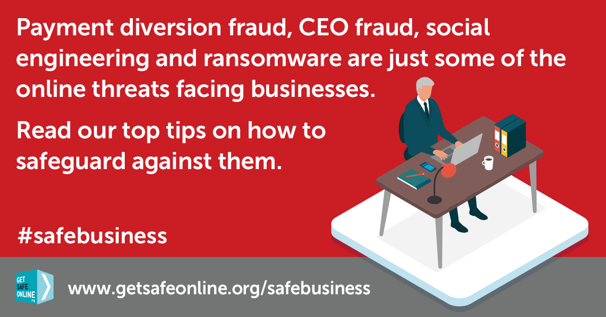 GetSafeOnline's tweet photo. Your business may have the best online and data security on the market, but a careless action or lack of vigilance can easily result in a cybersecurity incident. Cybersecurity is everybody’s business  #safebusiness https://t.co/nM9mtHlAuH https://t.co/OG46hDJ2RN