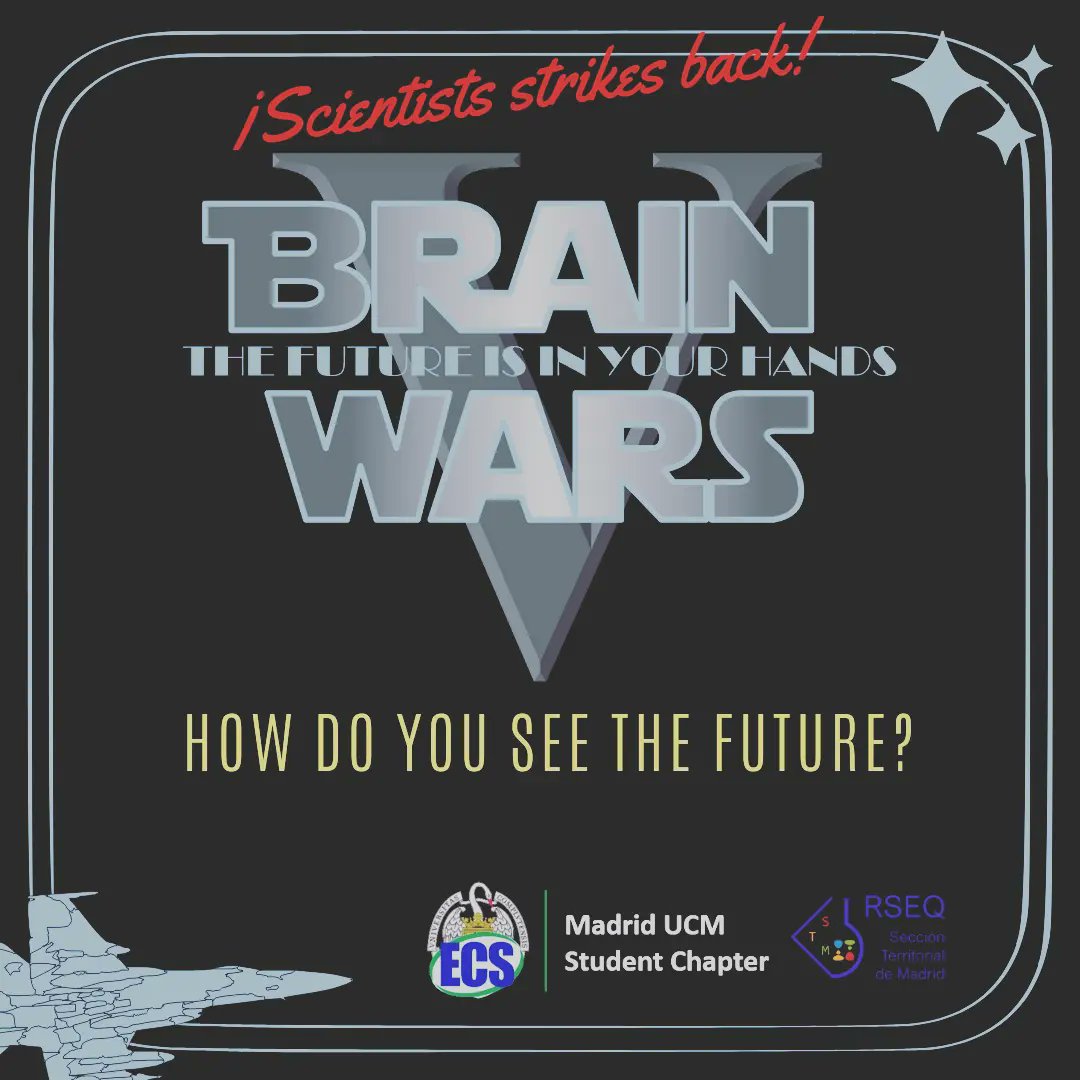 ucm_ecs_chapter's tweet image. ☄️🛸V BRAIN WARS RESEARCH CONTEST🛸☄️

📅18/11/2022
🕝9:30-19:00
📍Chemistry Faculty, UCM
🎙️Dra Coral Barbas Arribas (San Pablo CEU University)
🎙️Dña Nuria Carrillo Godoy (UCM)
🏅350€ in prizes

Register and send your abstracts until 06/11/2022 here 🔻🔻
docs.google.com/forms/d/e/1FAI…