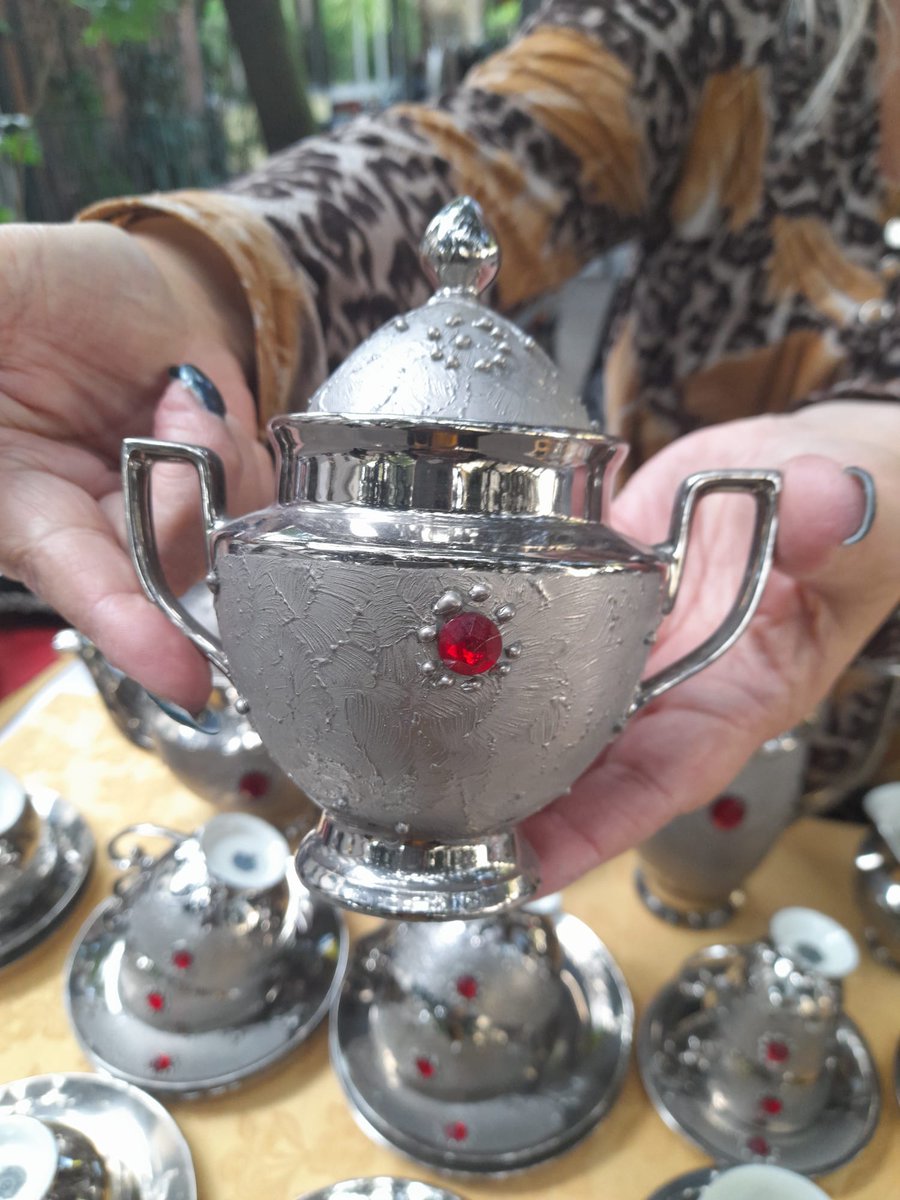 Very RARE Antique teaset ( Platinum and silver mixed ) almost 200 years old .. selling for the highest offer .. #antiques #antiqueshop #AntiqUe_ss #ancients #Oldies #business #businessowner #rare #oldisgold #buyingandselling #buyers #genuine_service_100