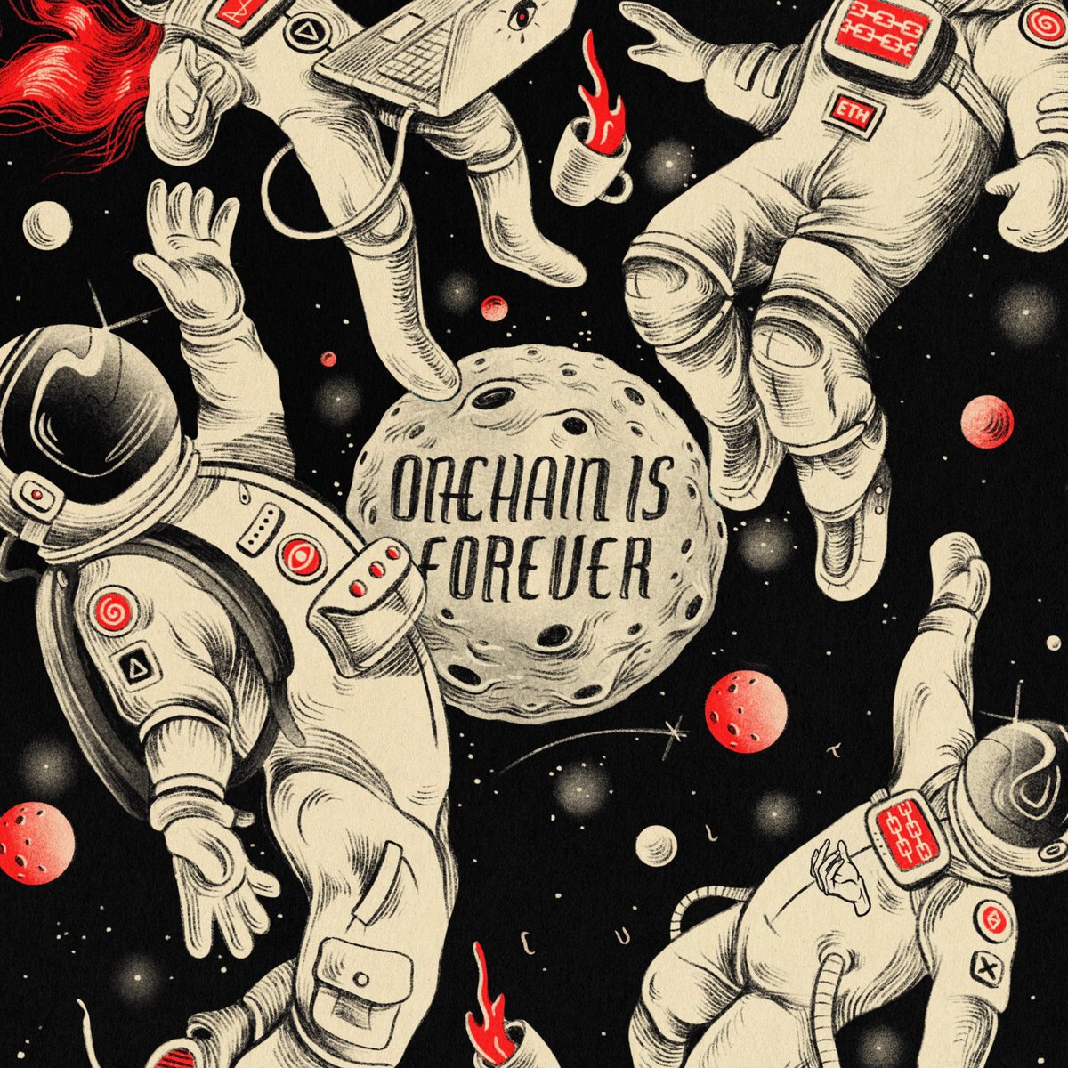 BLE's tweet photo. Hints of what's next with art that exudes a mysterious charm @onchainbirds_ ⛓🦉.  I can't help but wonder about the artist of this art.
#onchain #nestingrewards #nftcommunity https://t.co/ael8zEYT5L