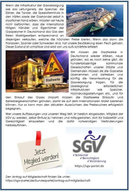 Der Staat muss Verantwortung übernehmen.

#öffentlichedaseinsfürsorge #gas #preiswucher #stadtwerke #politik #Globalisierung #Rekommunalisierung #Gasversorgung #Energiepreise #Inflation #Solidarität #Gerechtigkeit #Veränderung #Entlastungspaket #Steuerverschwendung #Grundgesetz