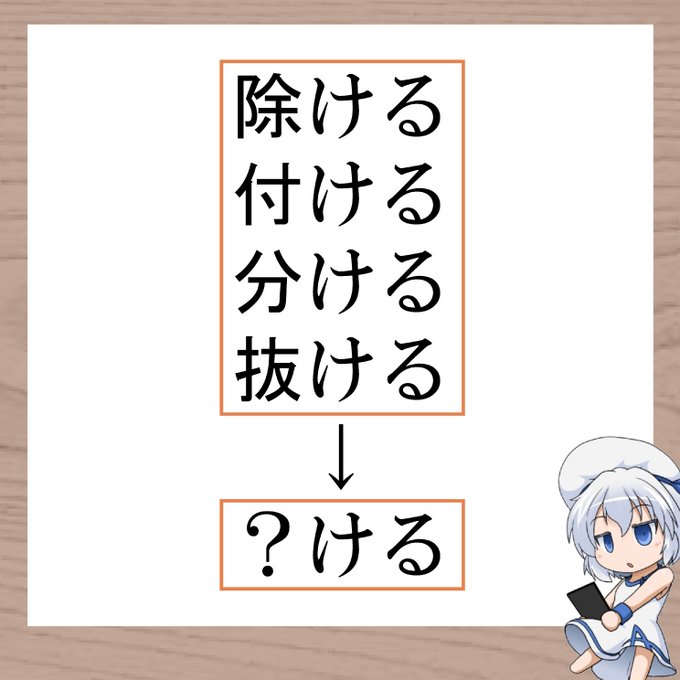 ?に入る漢字一字を答えよう

#三日月ネコ謎 #謎解き #わかった人はRT 