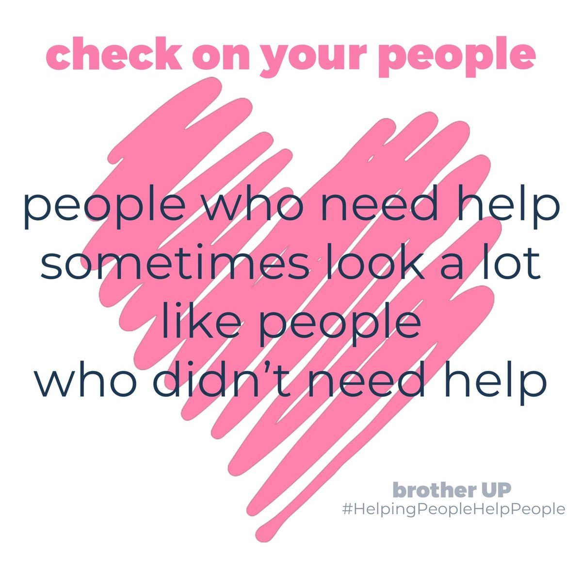 michelle_toman's tweet photo. This is your weekly reminder to
C H E C K I N
O N Y O U R
P E O P L E.
#StrongerTogether #brotherUP https://t.co/4zFNj9Exv0
