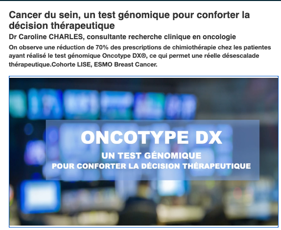 Stéphanie Chevrel #Infosanté (@s_chevrel) on Twitter photo #testgenomique et #cancerdusein
👉 Une aide à la décision thérapeutique
👉🎬Dr Caroline CHARLES #consultante par <a href="/acteursdesante/">Acteurs de santé TV #Tvsanté</a>
#rechercheclinique #oncologie #ICC #Courlancy #Reims #CohorteLise #OncotypeDX #ESMO #octobrerose
acteursdesante.fr/cancer-du-sein… #testgenomique et #cancerdusein
👉 Une aide à la décision thérapeutique
👉🎬Dr Caroline CHARLES #consultante par <a href="/acteursdesante/">Acteurs de santé TV #Tvsanté</a>
#rechercheclinique #oncologie #ICC #Courlancy #Reims #CohorteLise #OncotypeDX #ESMO #octobrerose
acteursdesante.fr/cancer-du-sein…