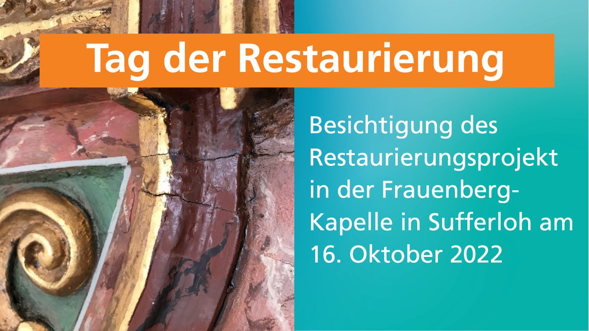 Am 16. Oktober ist <a href="/ETRestaurierung/">Europäischer Tag der Restaurierung</a>! Zu diesem Anlass laden wir Sie ein, unser Restaurierungsprojekt, die Frauenberg-Kapelle in Sufferloh, zu besichtigen: ibp.fraunhofer.de/de/presse-medi… #TagderRestaurierung <a href="/VDR_Bonn/">Restauratorenverband</a> #EuropeanDaysConservationRestoration #sanierung