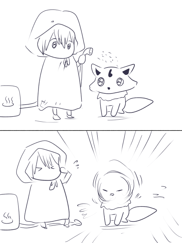 こんのすけを洗ってみた 