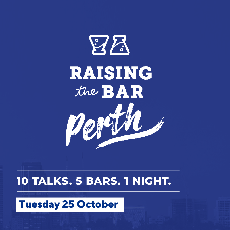 uwanews's tweet photo. Grab yourself a parmi and pint with a side of lively discussion at Raising the Bar Perth. #UWA researchers are turning pubs into classrooms on Tuesday 25 October. 🍻🙌

Be quick to grab your free tickets 🎟️ #RTBPerth