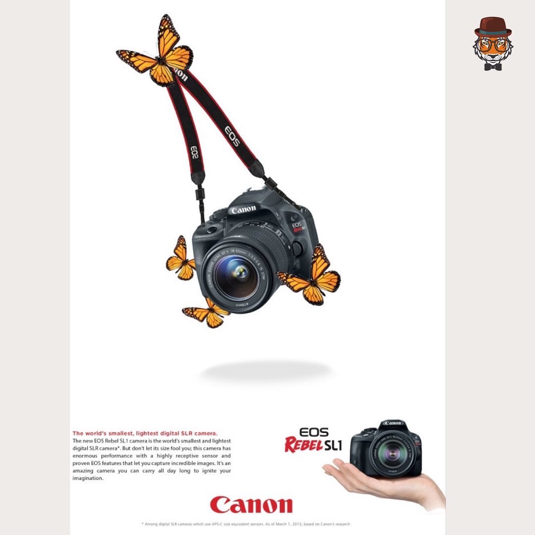 Advertigers_'s tweet photo. Spot on concept for world's smallest, lightest digital camera (2013) by Christopher Rosaschi - Creative Director, NY.
.
.
.
#canon #campaign #campaignthrowback #digitalmarketing #printad #advertising #branding #marketing #adcampaign #creativedirector #design #concept #artdirector https://t.co/AykznzYGZj