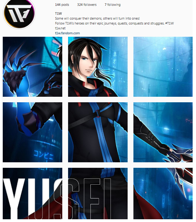 The <a href="/T1W/">T1W</a> instagram account is LIT ! #T1W #Yusei