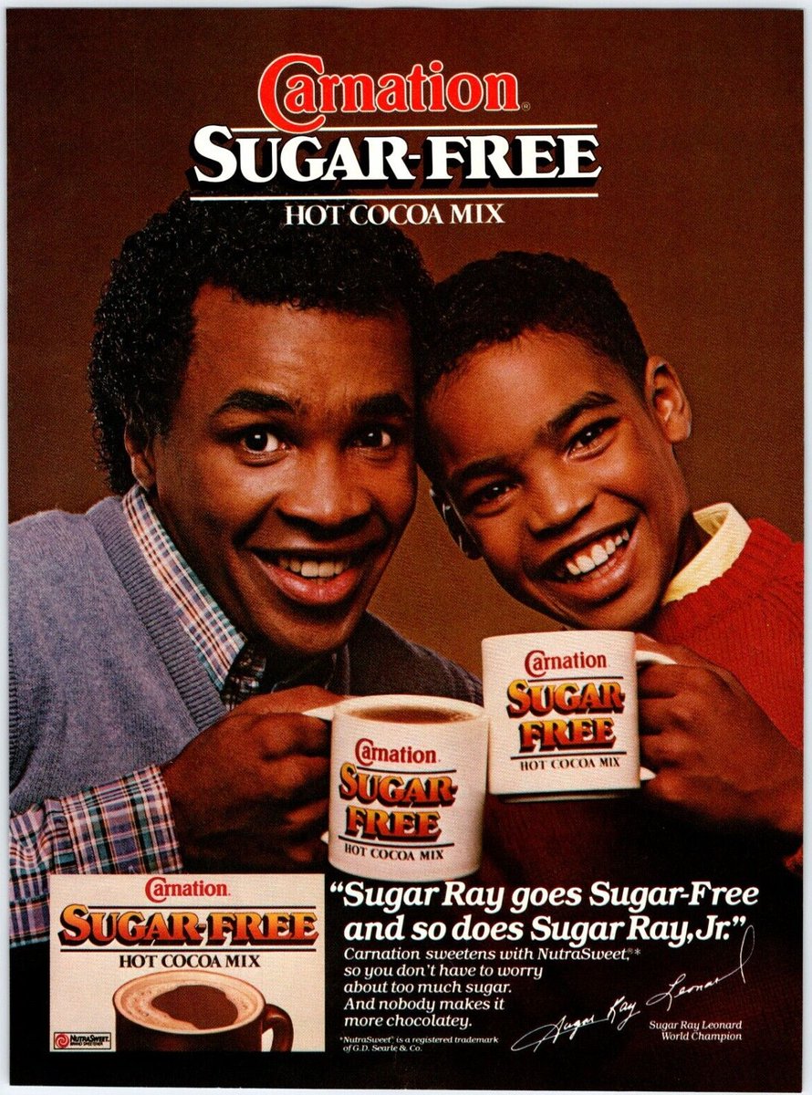 BOOxing History 🎃👻 on Twitter ""Sugar" Ray Leonard and son Ray, Jr. pose for a Carnation sugar