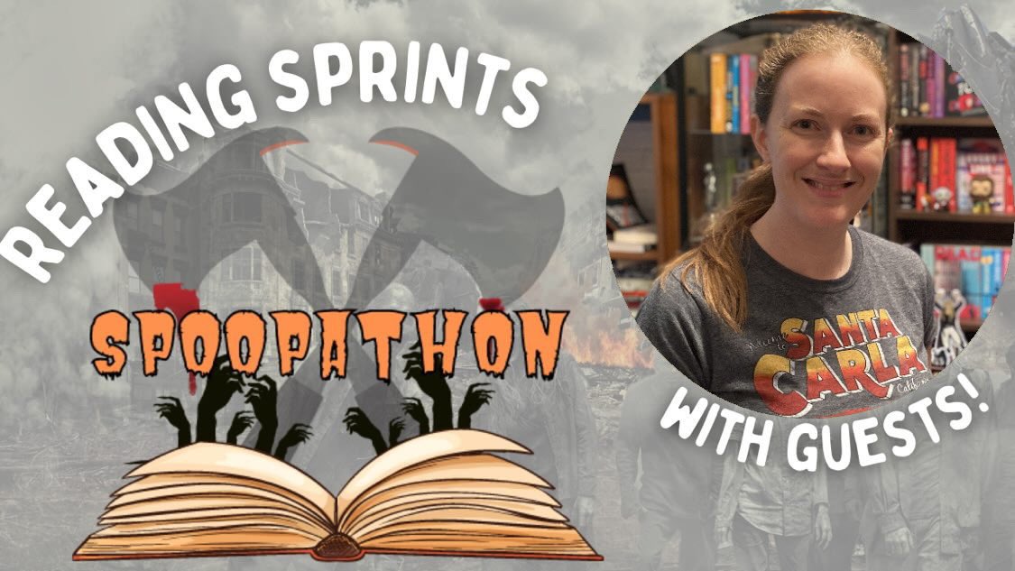 YAundermyskin's tweet photo. 🧟‍♀️  SPOOPATHON SPRINTS 🧟‍♀️

Super excited to be hosting another @Spoopathon reading sprint for @spoopyhol

7:30pm BST on WEDNESDAY 12th.

I’ll be joined by some onscreen guests to read and chat about spooky books and #spoopathon. 

To set a reminder ⏰ https://t.co/GwWrUdHV5i https://t.co/94JiCwJHIP