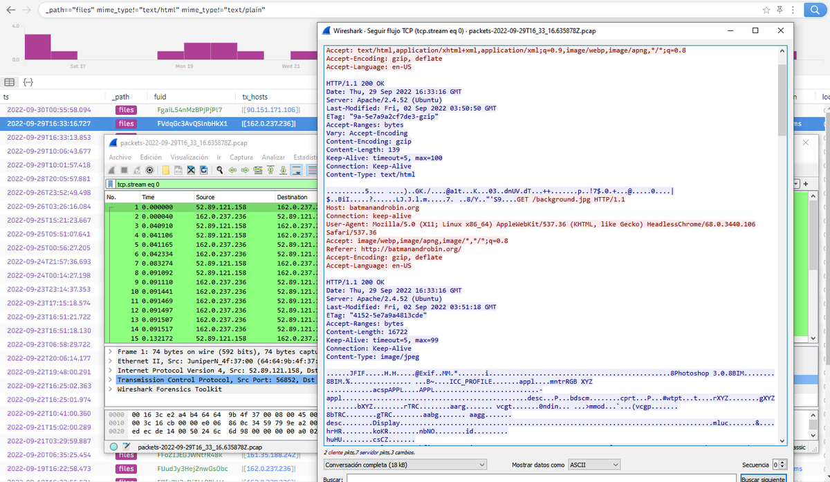 seguridadyredes's tweet photo. #Brim 0.31.0 es ahora #Zui. 
(#Suricata_IDS. #Zeekurity, #Wireshark...)

alert 
 community_id=="1:aISyMn51wu5psZ7Nw8L3kExs/vY="

_path=="files" mime_type!="text/html" mime_type!="text/plain" https://t.co/D7lAjs2MYp