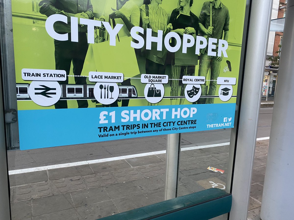 smileyjonsmith's tweet photo. £1? Thought you’d hiked this to £1.50 without telling anyone @NETTram ?? @nottslive https://t.co/8NOAYLIicL