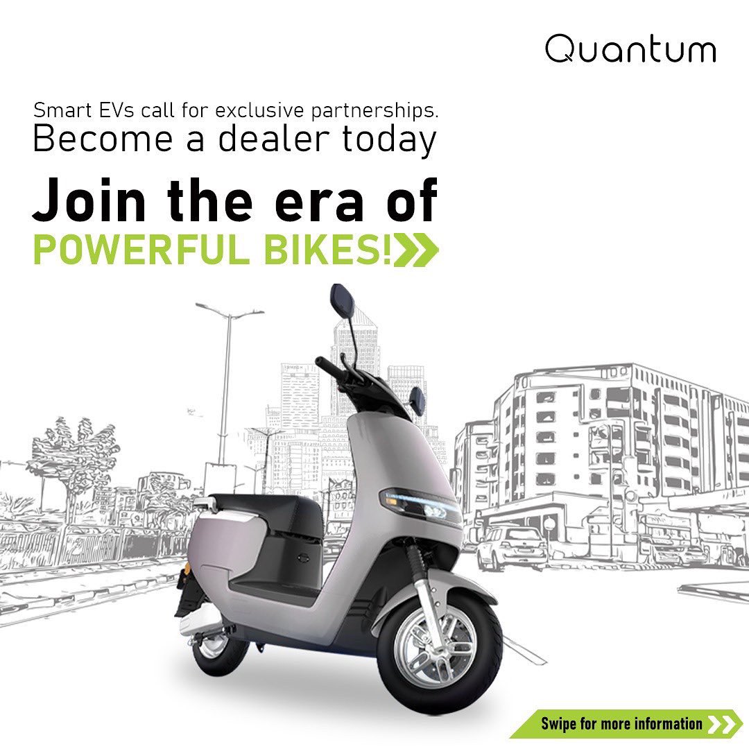 Quantumev_India's tweet photo. Do you have a passion for automobiles and are willing to invest? Now is the time to join the growing Quantum family. Collaborate with India's leading electric bike manufacturers today! Be part of the Quantum Era. https://t.co/LpRBazkDHJ